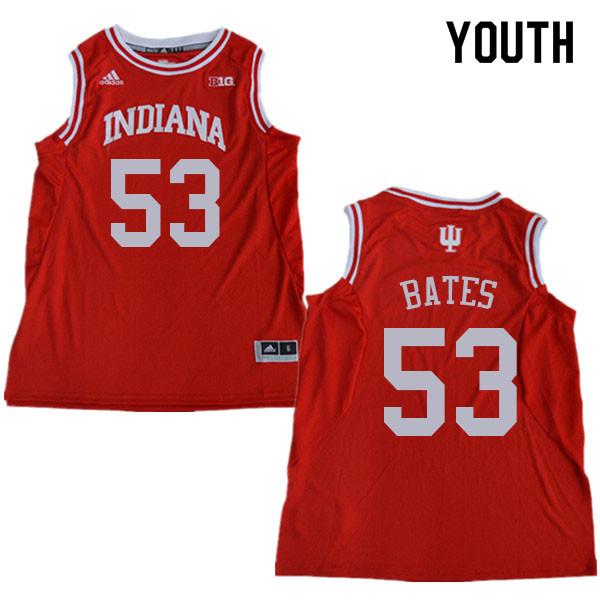 Youth #53 Tamar Bates Indiana Hoosiers College Basketball Jerseys Sale-Red - Click Image to Close